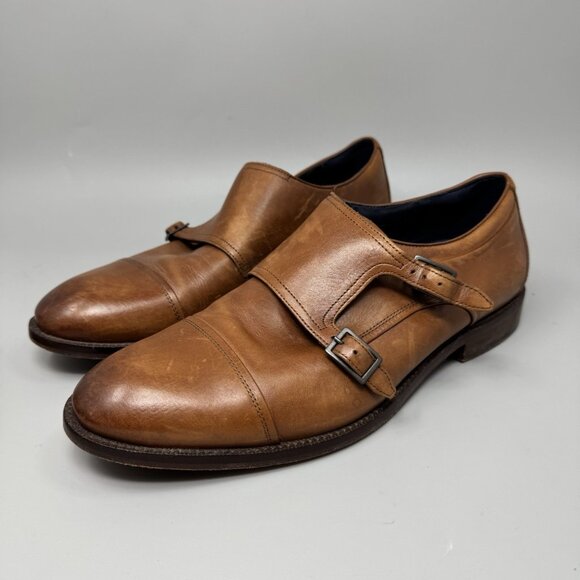 Cole Haan Men\'s Harrison Grand 2.0 Cap Toe Monk Strap Dress Shoes Size 9M Brown main image 5